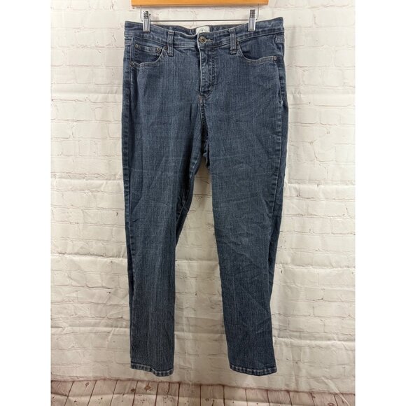 St. John Bay Jeans Womens Size 12 Short Blue Casual Straight Leg High Waisted - Picture 1 of 8